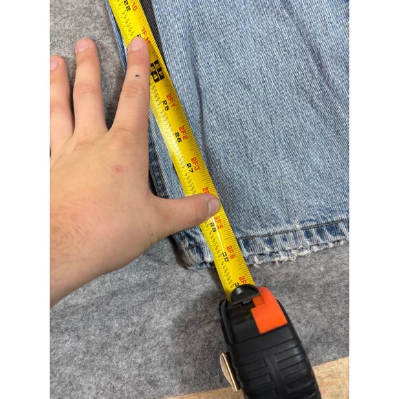 VINTAGE 80s Levis 550 Jeans Mens 32x30 Blue Denim Relaxed Fit Straight Red Tab - Picture 4 of 10